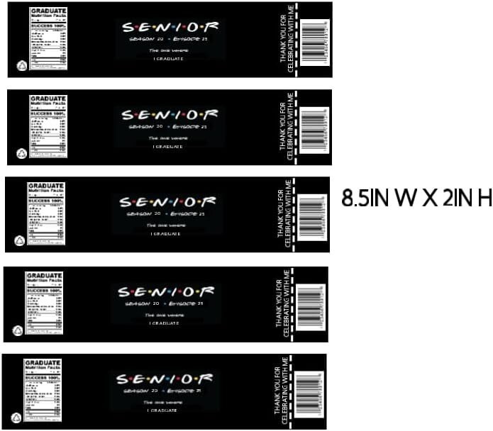 Senior Graduation Water Bottle Labels, Season 20 Episode 25, 8.5 x 2 inches gallery
