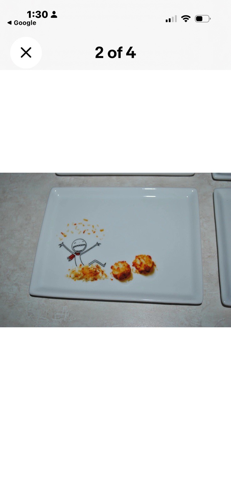 CB2 Crate & Barrel Oliver Appetizer Plate White Ceramic 2009 gallery