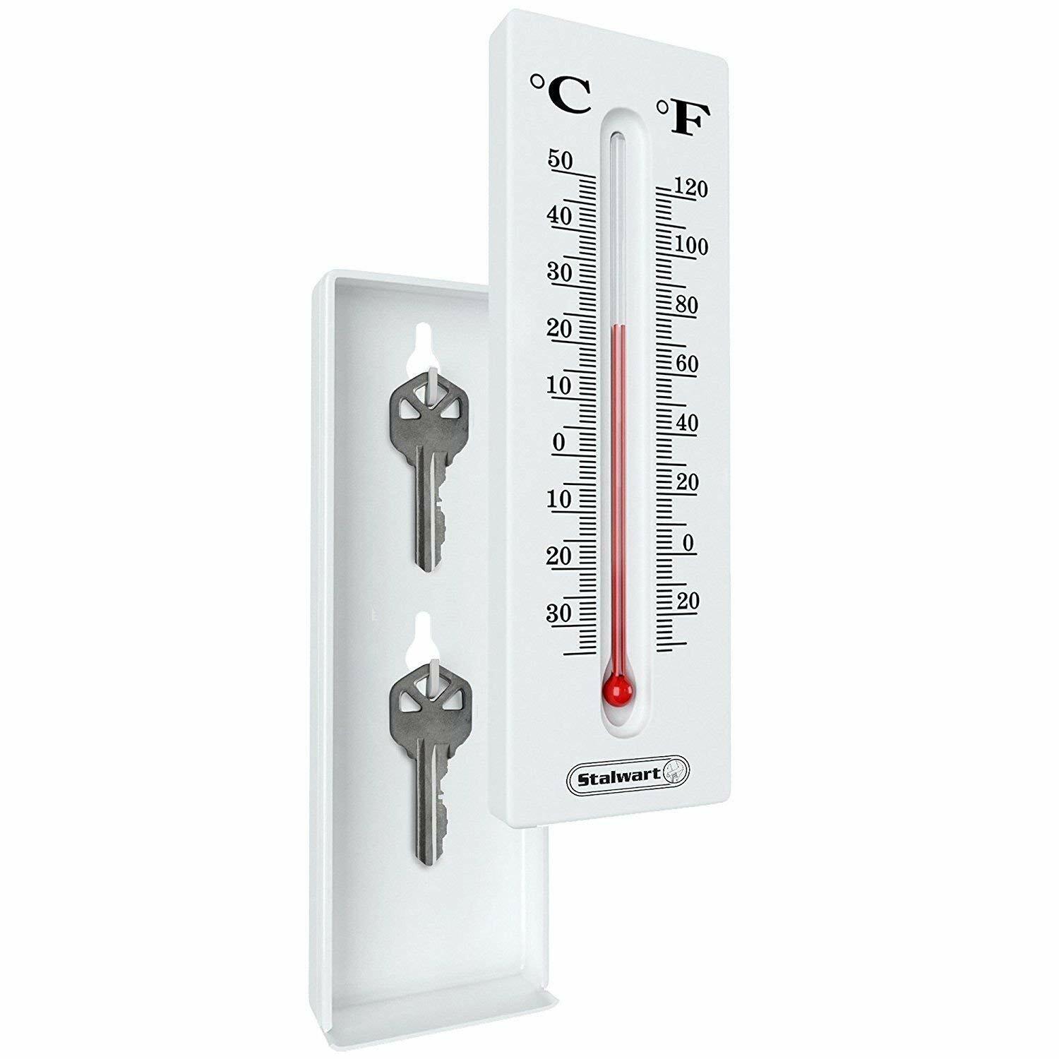 WYZworks Thermometer Hide a Key Holder House Car Stash Outdoor Temperature gallery
