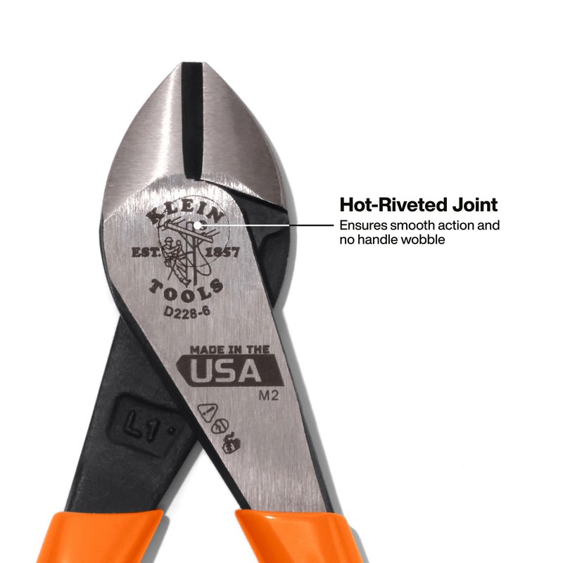 Klein Tools D2286 Diagonal Cutting Pliers, High-Leverage, 6-Inch gallery