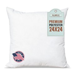 Premium Polyester Throw Pillow Insert – 24×24 – Ultra Soft Square Throw Pillo…