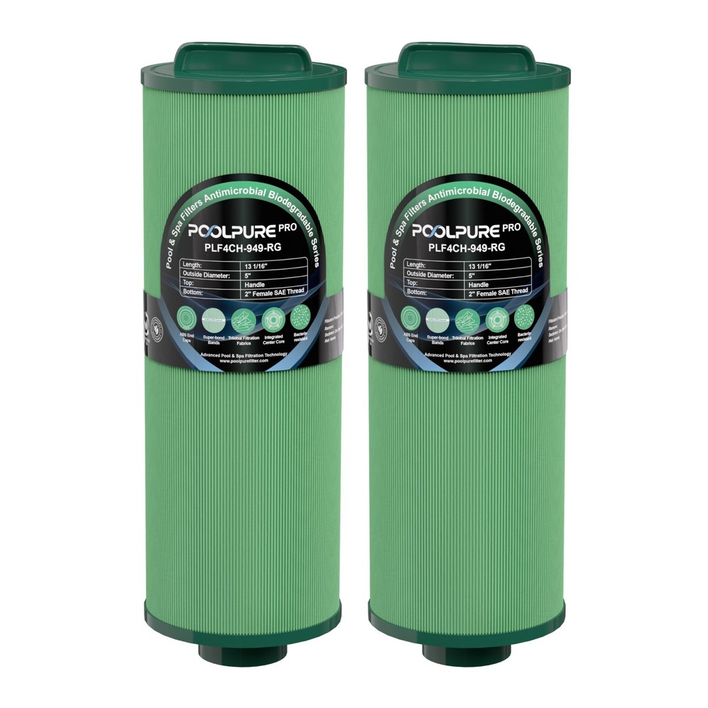 POOLPURE 4CH-949 Spa Filter Compatible with Pleatco PWW50L, 200702, FC-0172