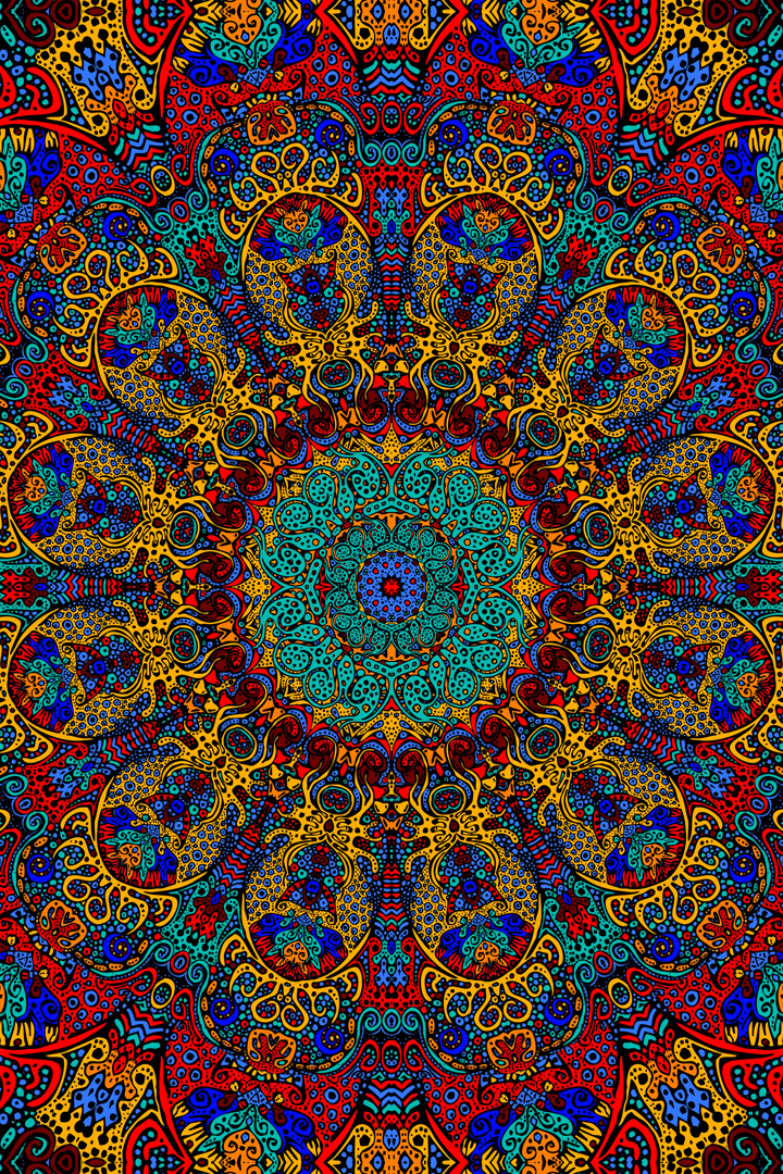 3D Psychedelic Sunburst Tapestry 60x90 Inches Wall Hanging - FREE 3-D GLASSES gallery