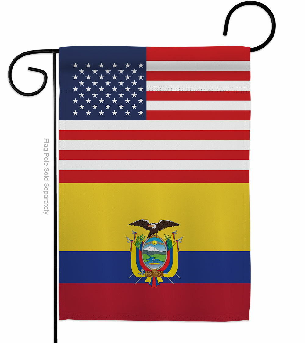 Ecuador US Friendship Garden Flag Regional Decorative Gift Yard House Banner gallery