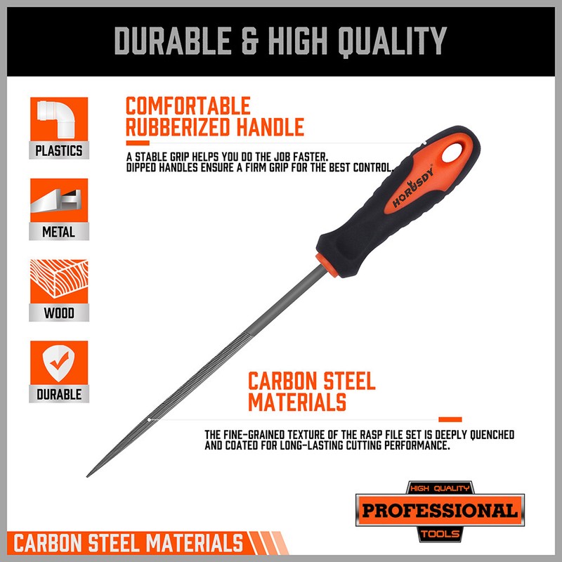 6pc Needle Files Set Flat Square Triangular Round Forged Heat-treat Steel gallery