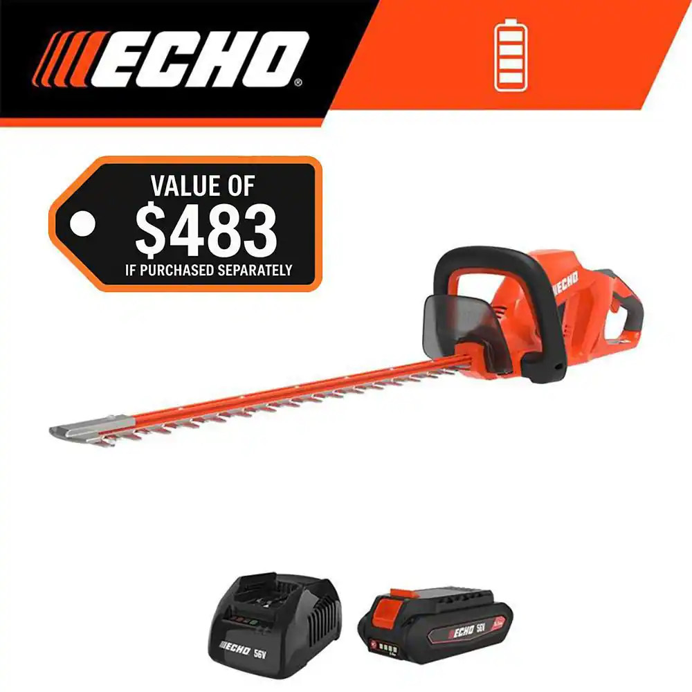 56V 22 In. Double-Sided Reciprocating Cordless Battery Powered Hedge Trimmer wit gallery