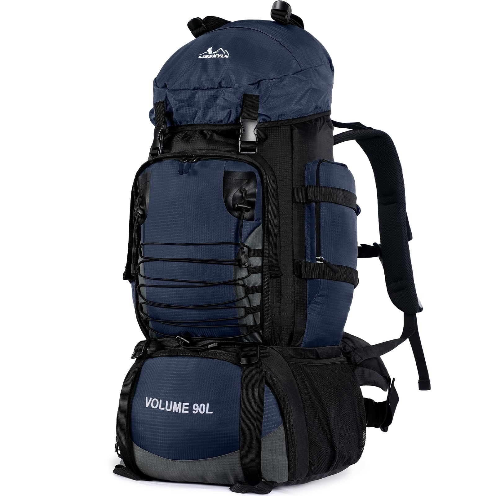 LibSkyln 90L Hiking Backpack with Rain Cover, Waterproof Camping Backpack wit...