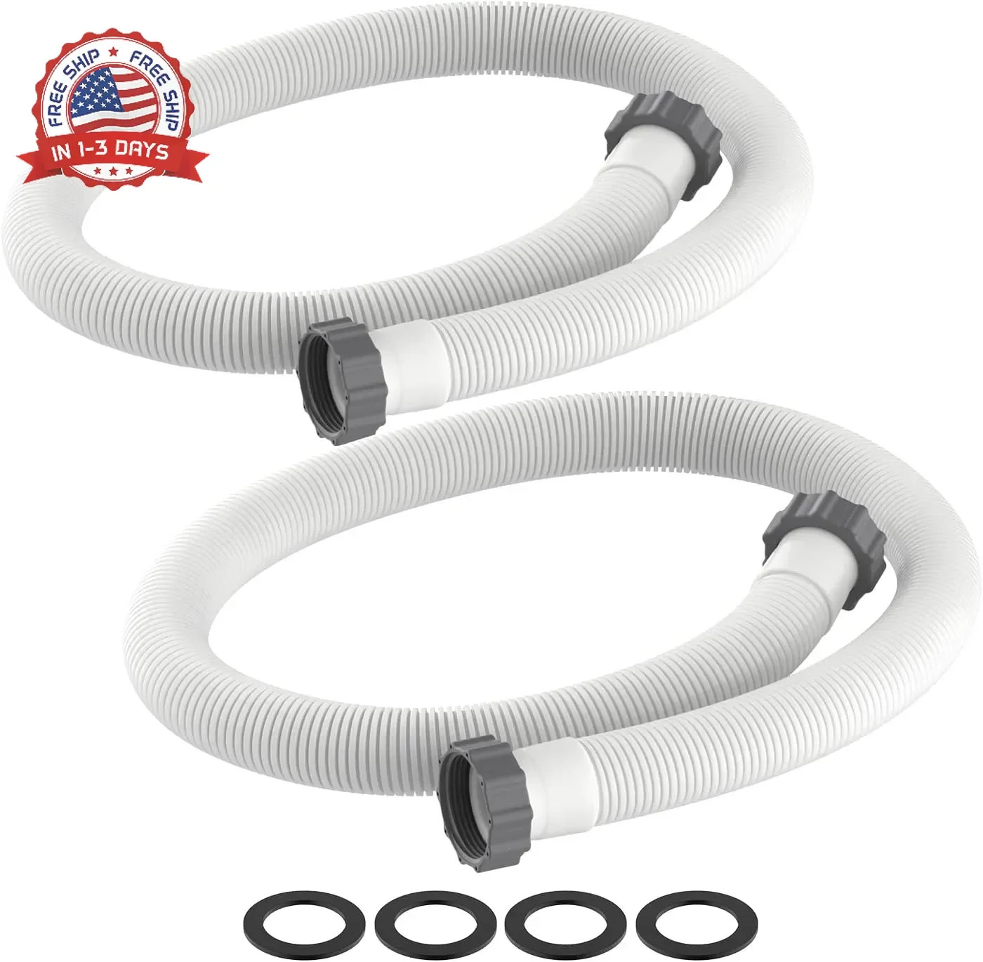 1.5" Diameter Accessory Pool Pump Hose Replacement for Intex 1500 to 2500 GPH Fi gallery