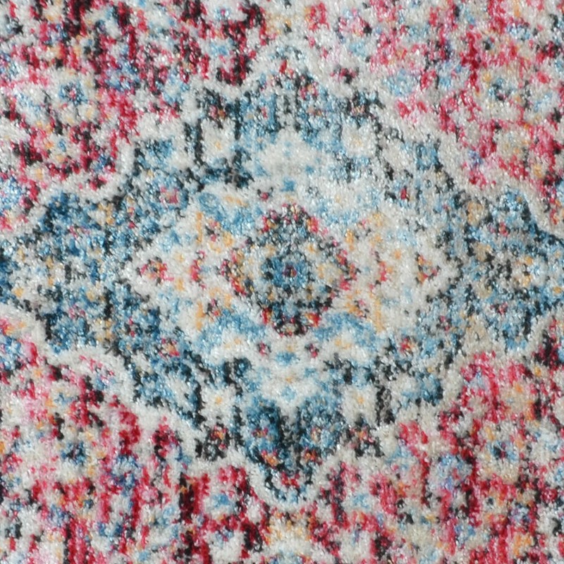 Machine Woven Crossweave Polyester 2'6''x9'10'' Runner Area Rug Oriental Red BBH gallery