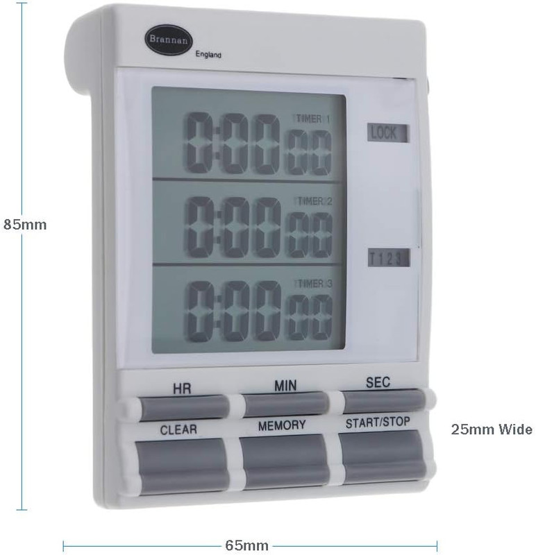 Digital Triple Kitchen Timer and Clock with Large LED Countdown Timer Numbers, A gallery