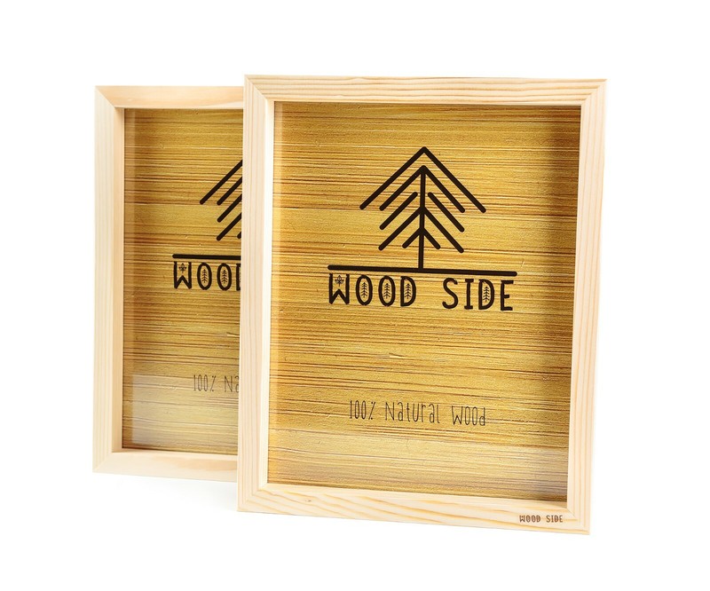 Rustic Colorful Wooden Picture Frames - Natural Solid Wood with Thick Borders gallery