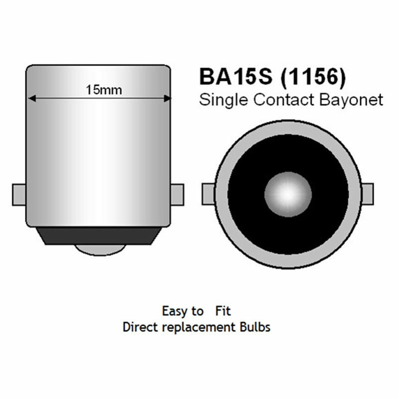 2 Bright LED headlight bulbs for Deere E130 E140 E150 E160 E170 E180 6000K 1156 gallery