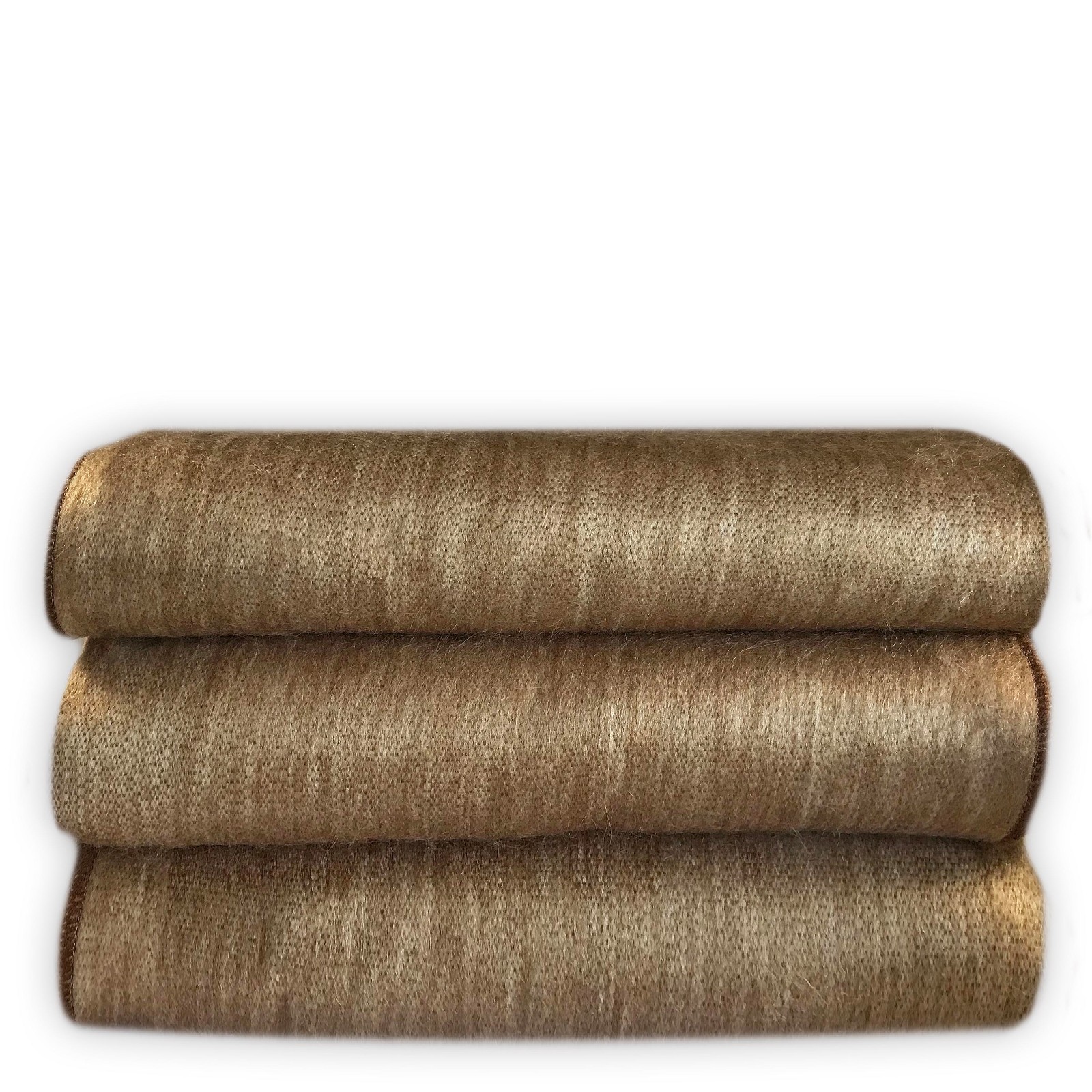 SOFT & WARM PALE GOLD TAN ALPACA LLAMA WOOL BLANKET PLAID THROW QUEEN gallery