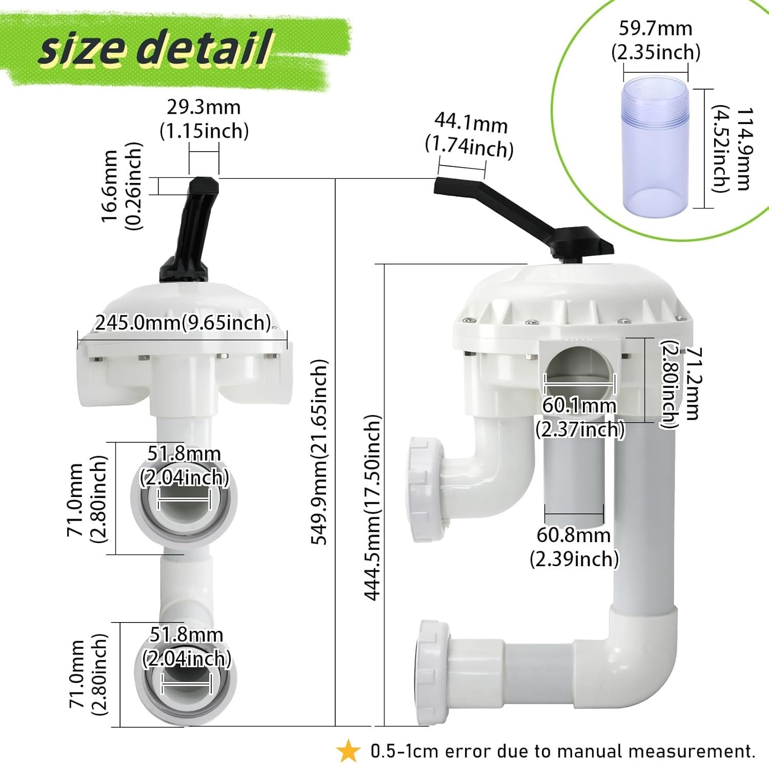 261050 2-Inch HiFlow Multiport Valve Side Mount Replacement with Plumbing Comp.. gallery