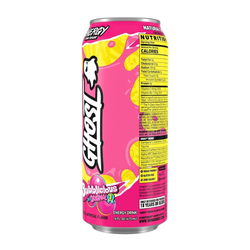 Ghost Energy Drink – Bubblicious 2026 Edition – Limited Time – 4, 6, or 12 Pack gallery