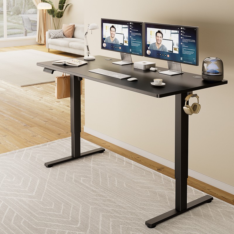 Height Adjustable Electric Standing Desk Computer Table - 40/48/55/63x24in Sizes gallery