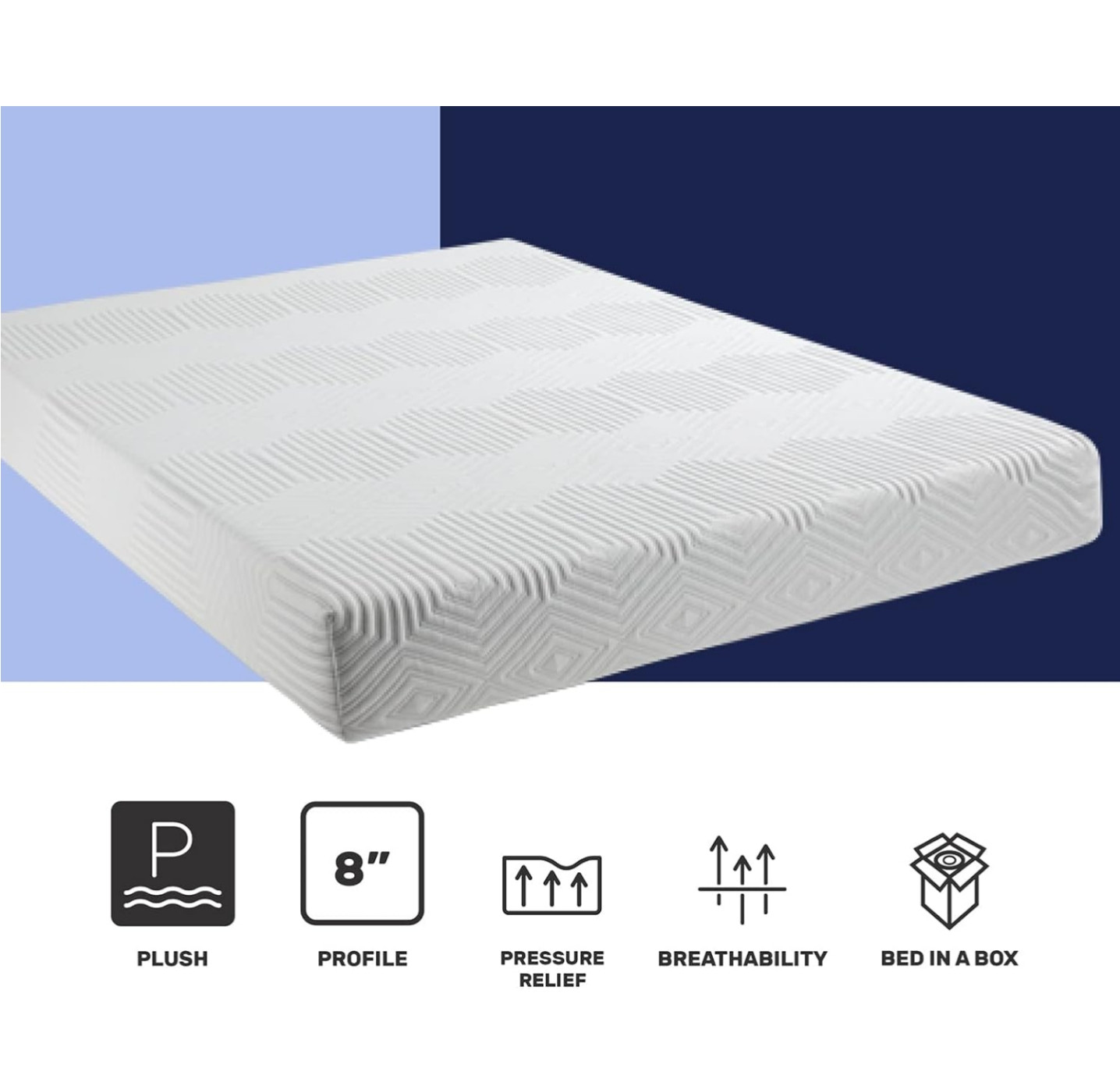 Sleepy's 8” SNUG Memory Foam RV Mattress In A Box, Short Queen By Sealy gallery