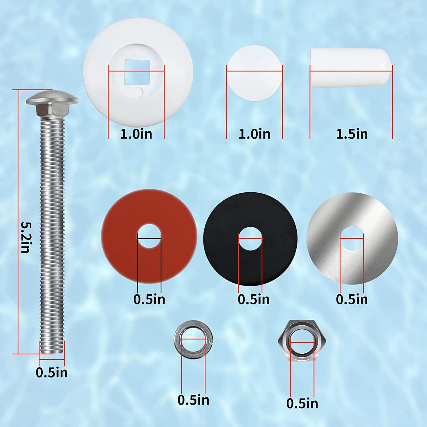 67-209-911-SS Mounting Kit Fits Residential Pool Diving Board Mounting Kit gallery