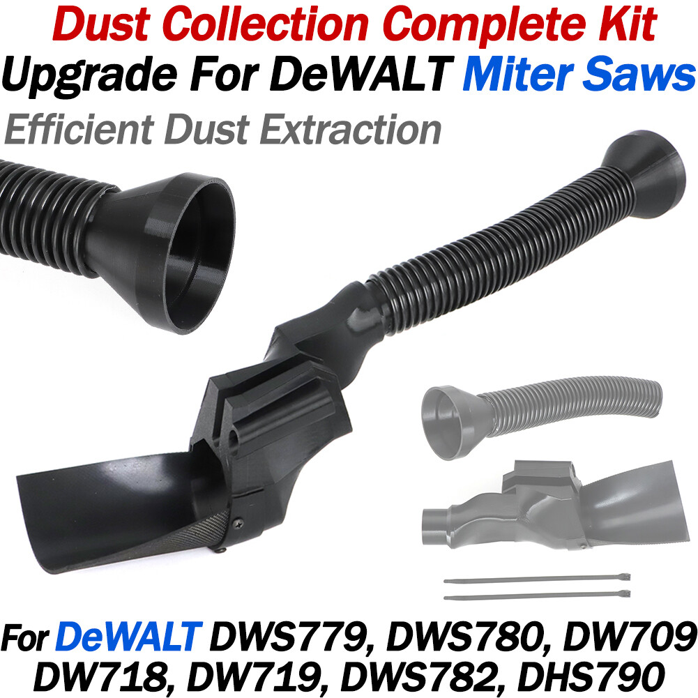 Dust Collection Complete Kit Upgrade For DeWALT DWS779 DWS780 DHS790 Miter Saws gallery