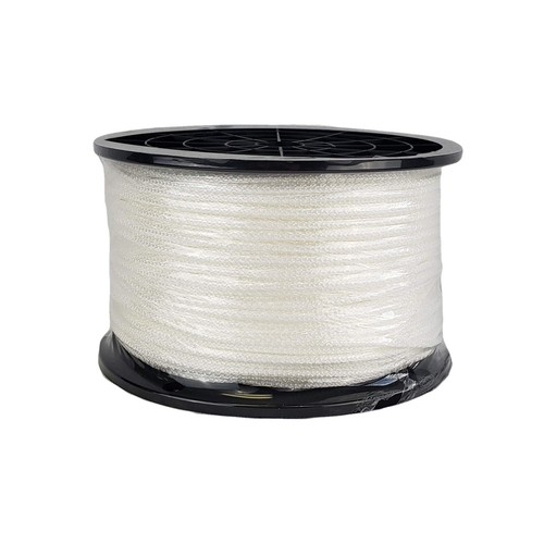 1/8" Nylon Rope, Solid Braid Utility 500 ft x 500 spool, White gallery