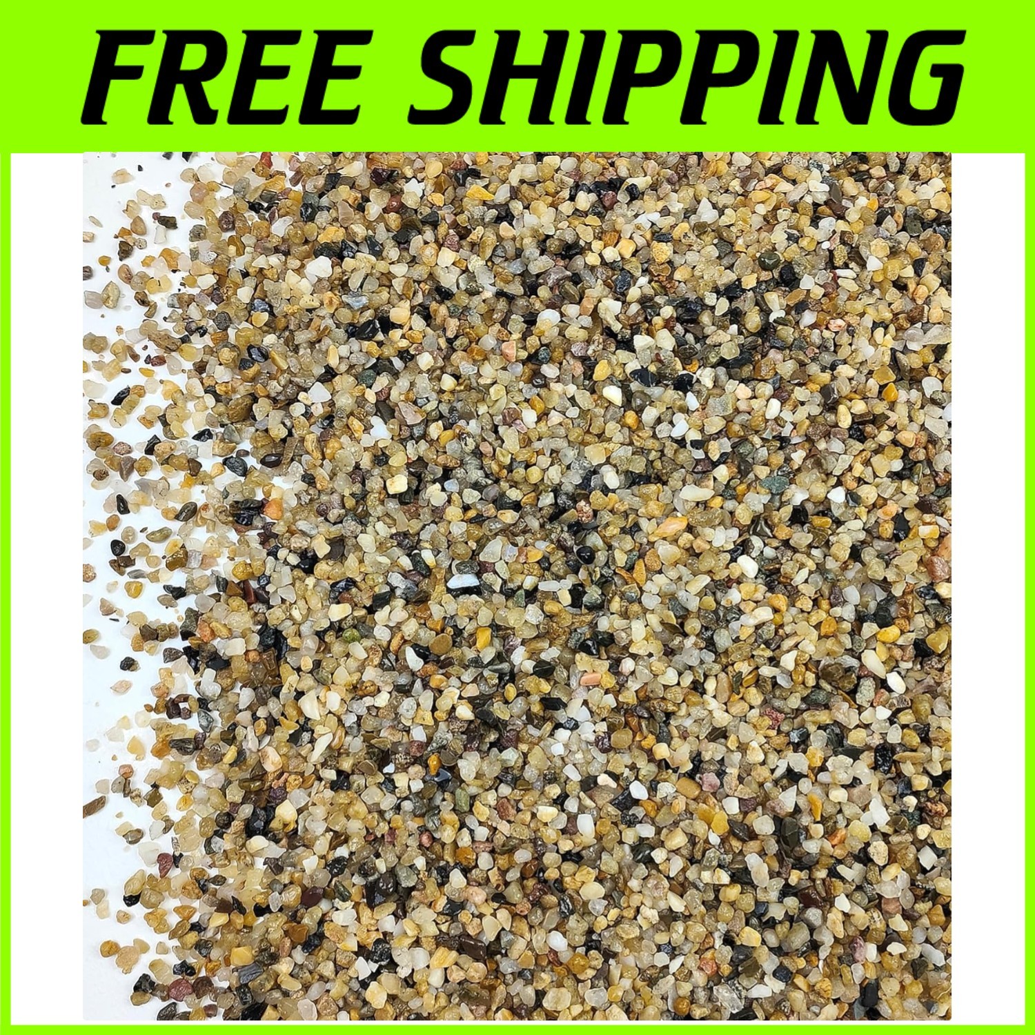 Multi-Colored Quartz Sand - 20LB Irregular Shape Pebbles for Plant & Tank Decor gallery