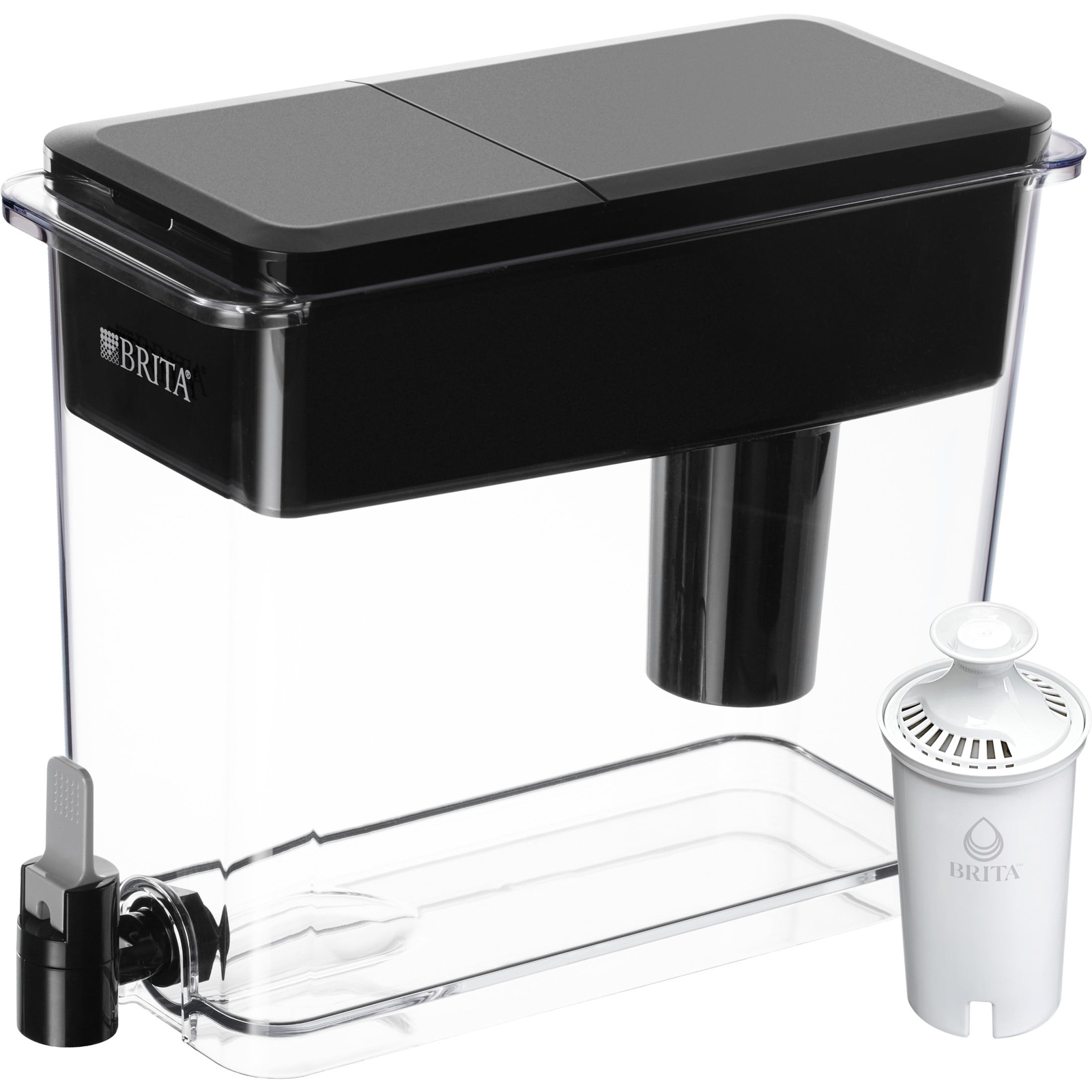 Brita Extra Large Ultramax 27 Cup Black Filtered Water Dispenser with 1 Standard gallery