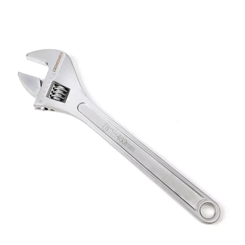 Adjustable Wrench Set Chrome Vanadium Steel 8'',10'',12'',15'',18''-USA gallery