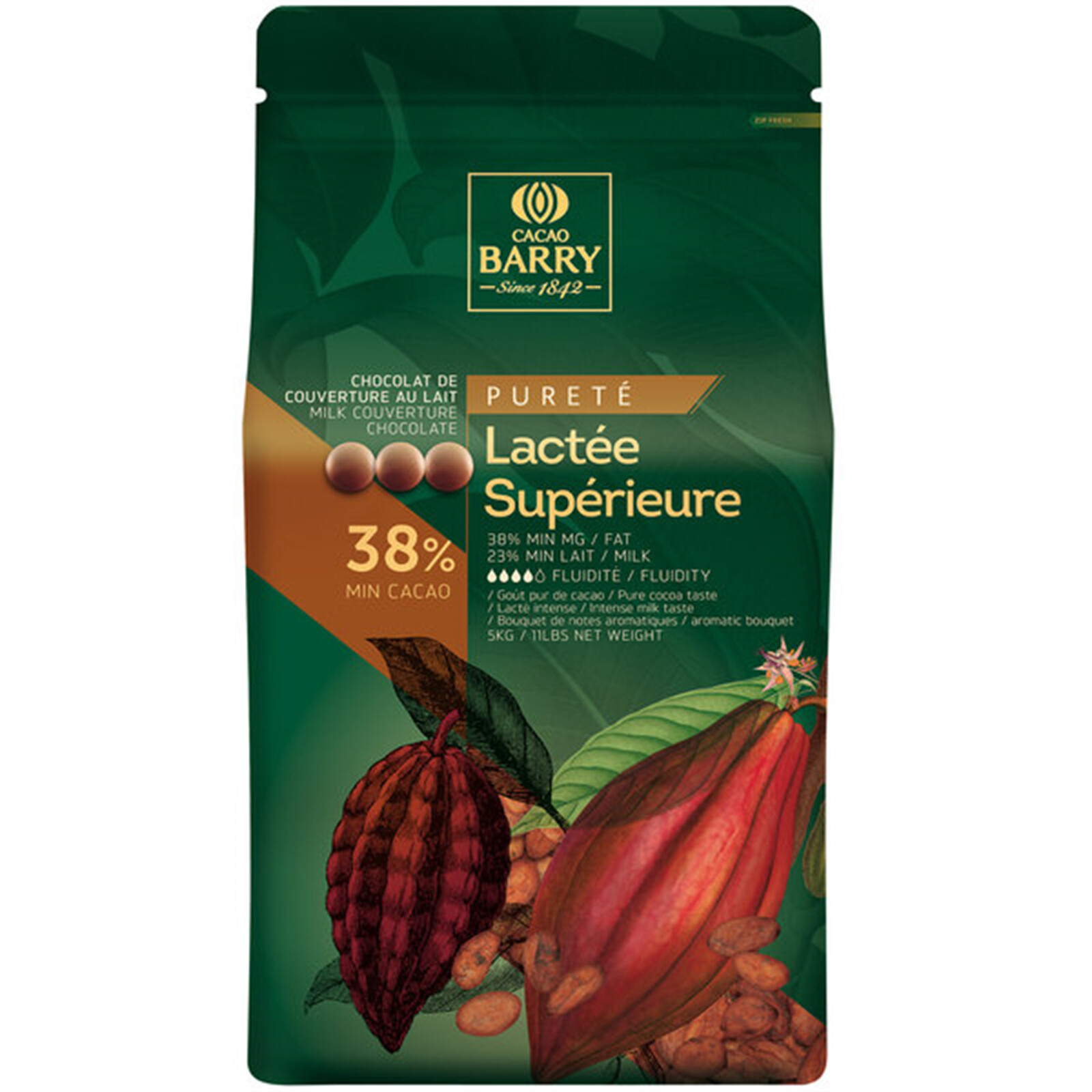 Cacao Barry Purete Lactee Superieure Milk Chocolate Pistoles 11 lb gallery