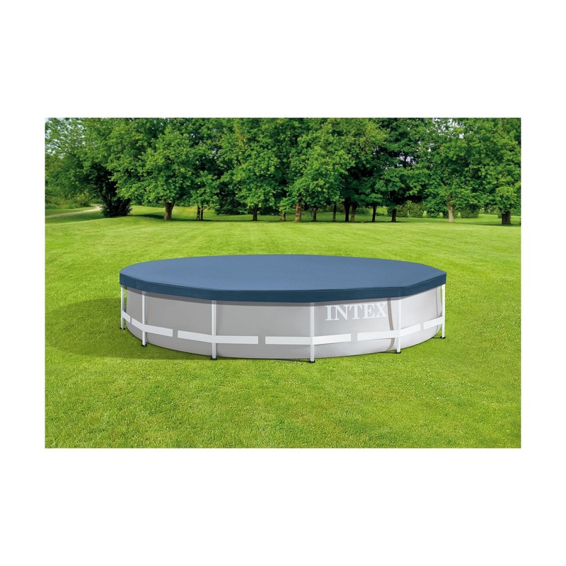 Intex 15' Round Frame Above Ground Pool Debris Cover with Drain Holes (Open Box) gallery