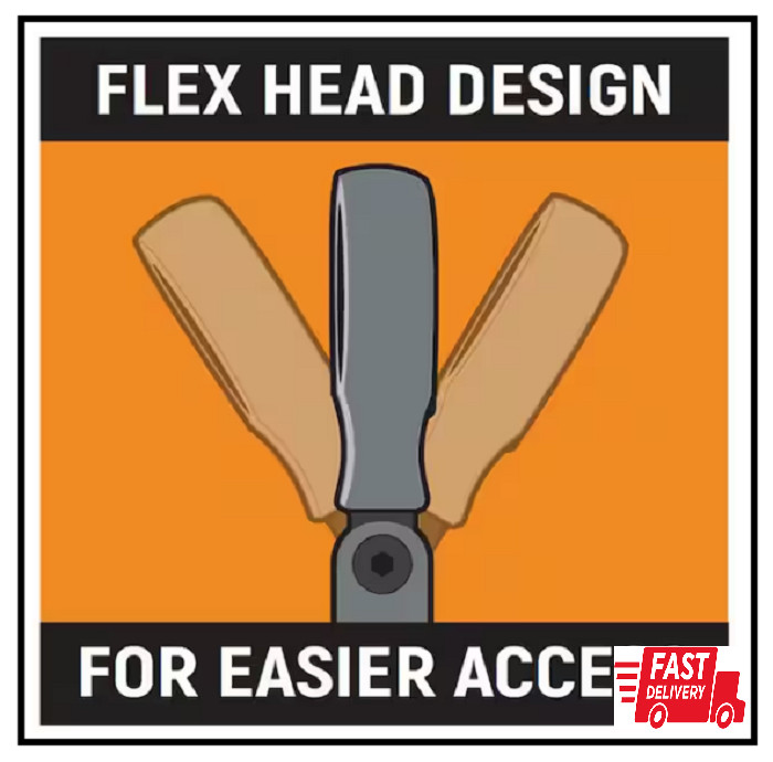 1/4 In. Drive 72-Tooth Quick Release Locking Flex Slim Head Ratchet gallery