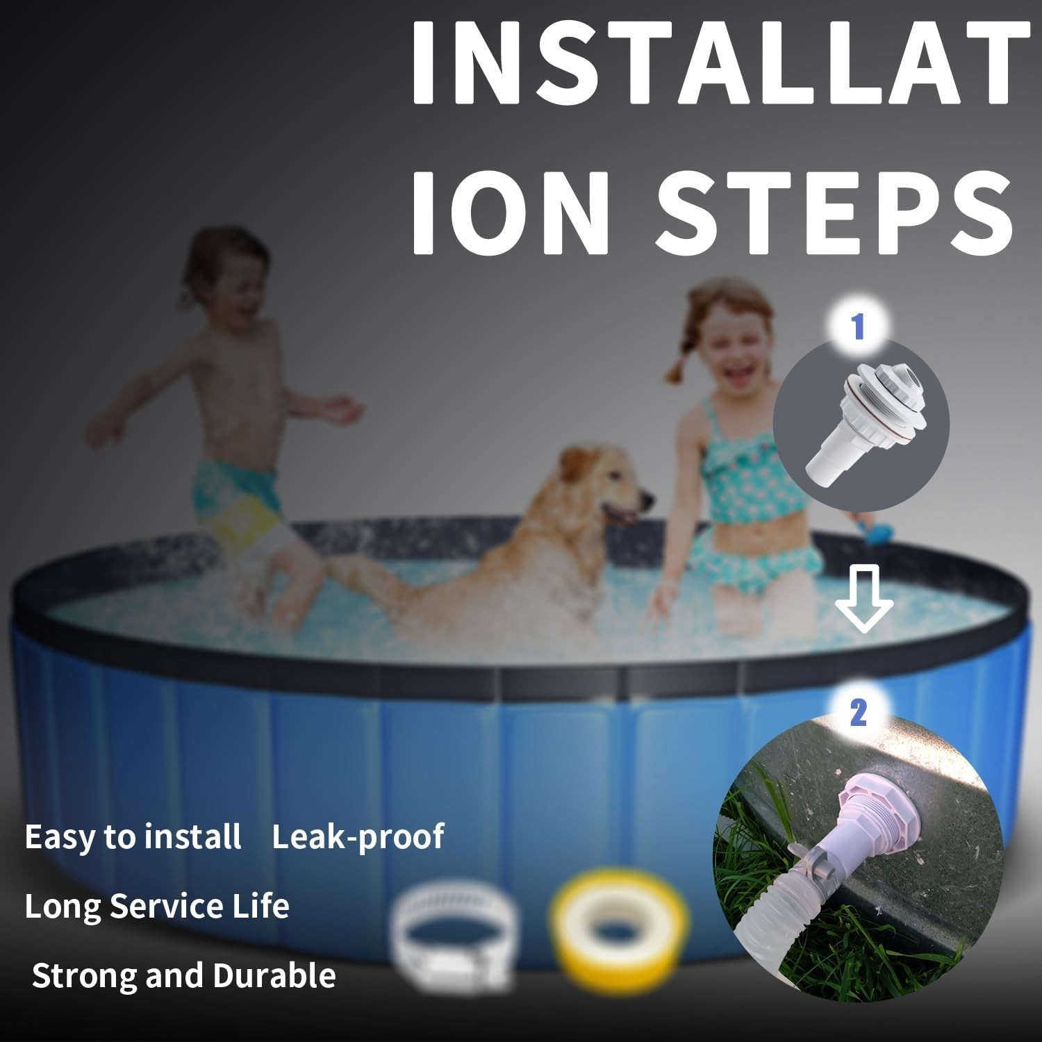 Complete Pool Return Jet Kit - Stainless Steel Fittings for Above Ground Pools gallery