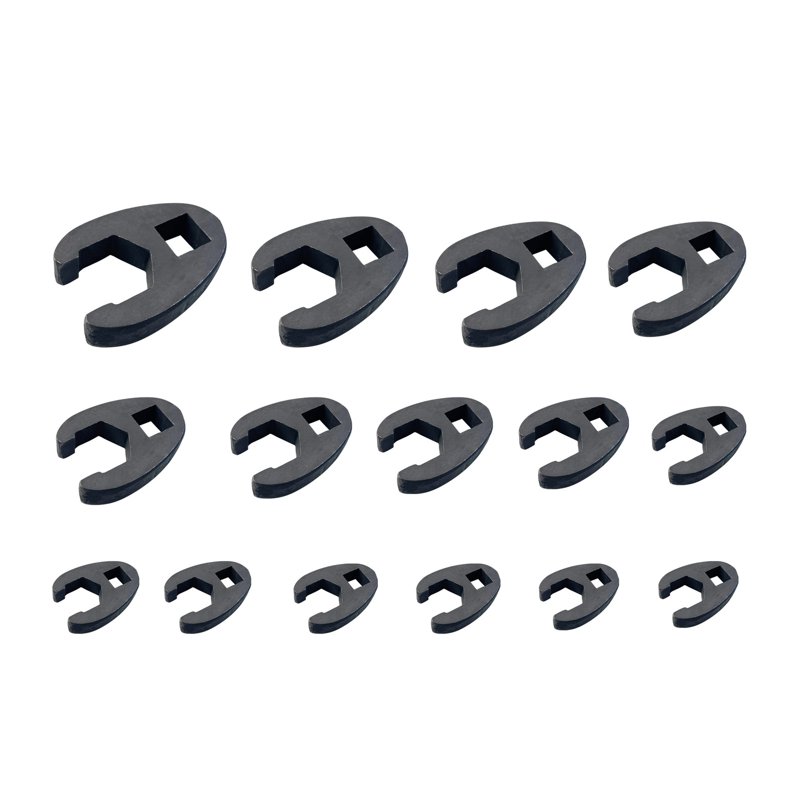 HFS(R) 3/8'',1/2'' Drive Crowfoot Flare Nut Wrench Set,8- 24mm/15PC,Cr-Mo Steel gallery