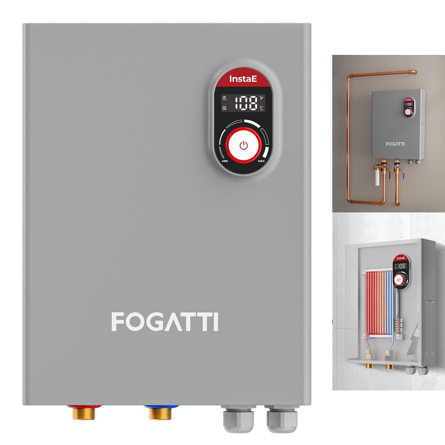 FOGATTI 15KW Instant Hot Tankless Water Heater Shower Electric Boiler Indoor NEW gallery