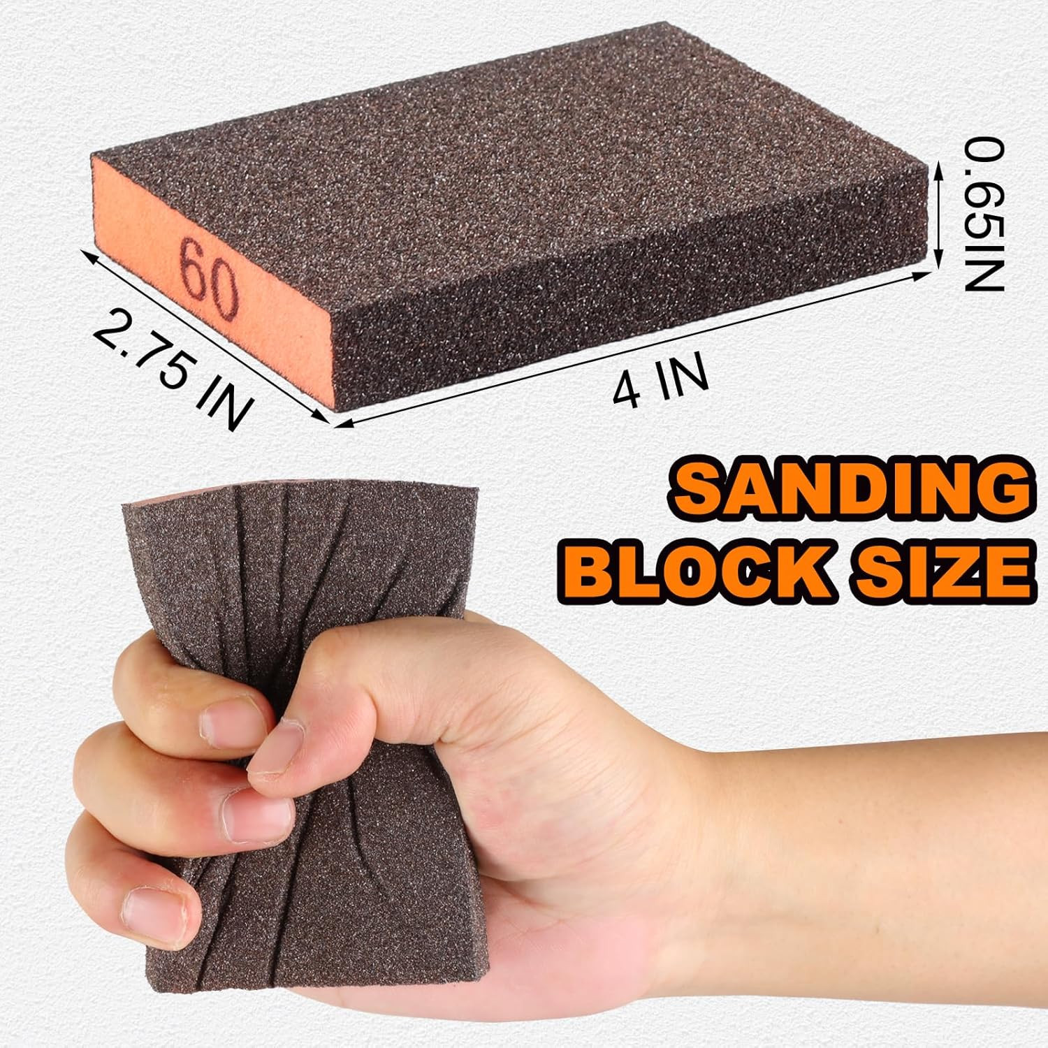 8Pcs Sanding Sponges, Washable & Reusable Sandpaper Blocks w/ 60/80/120/220 Grit gallery