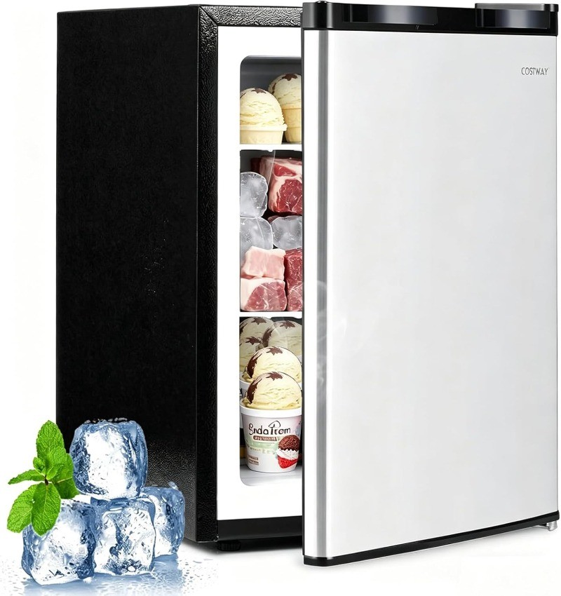 2.1 Cu.Ft Small Freezer Compact Upright Mini Freezer W/Reversible Single Door gallery