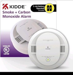 Kidde Smoke & CO Detector, AA Battery, LED, MAY 2024 (900-CUDR)