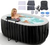NAIZEA Inflatable Outdoor Hot Tub Spa 90 Bubble Jet Fits Up to 2 Persons &Table gallery