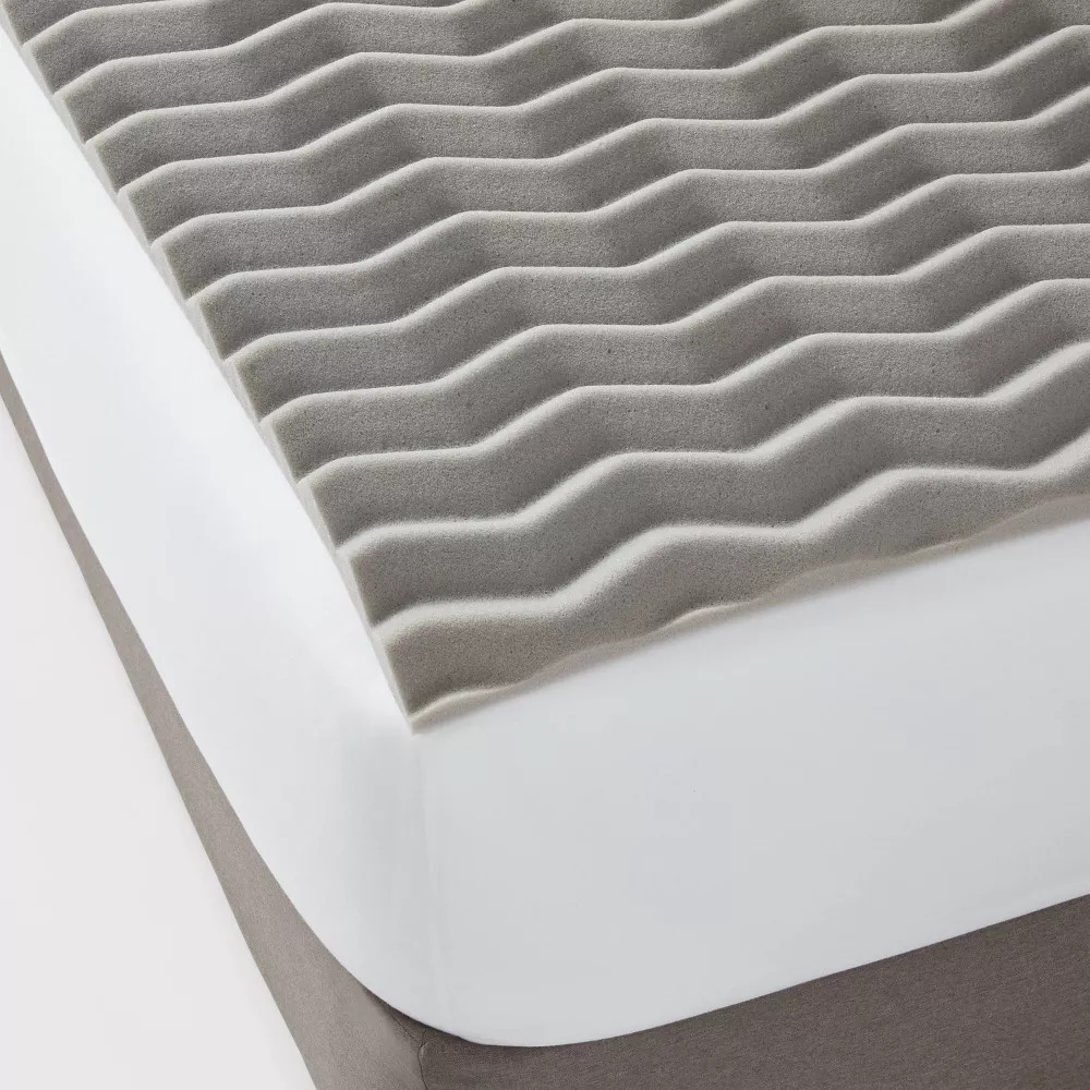 Full 1.5" Reversible Memory Foam Mattress Topper - Room Essentials gallery
