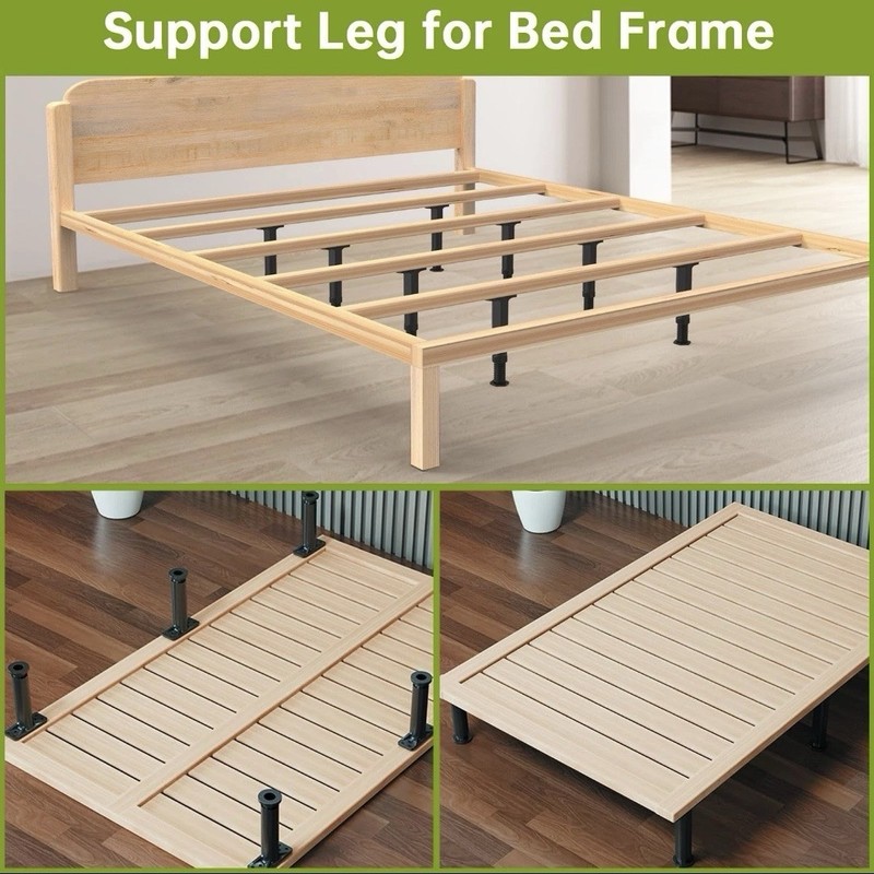4 Pack Adjustable Support Leg Replacement for Bed Frame Wood Slats gallery