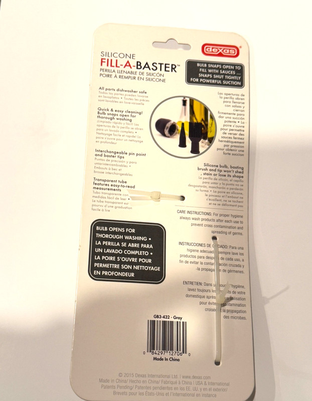 Fill-A-Baster Refillable Basting Bulb and Brush, Gray GB3-432 New gallery