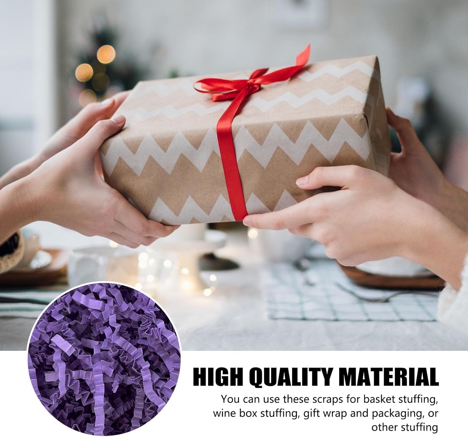 2 LB Purple Crinkle Cut Paper Shred - NEW Crinkle Shredded Paper gallery