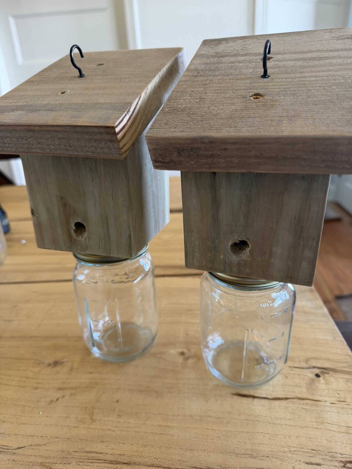 Set Of 2 Carpenter Bee Traps Handmade w/jars gallery