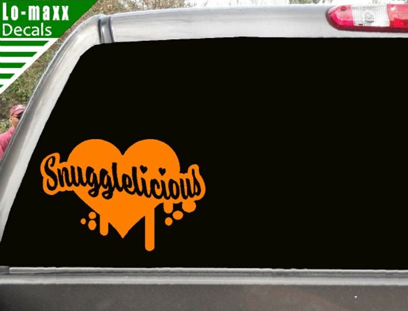 Snugglelicious Cute Custom Design Art Various Sizes & Colors Die Cut Vinyl Decal gallery