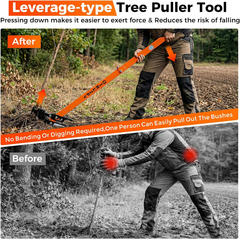 Heavy Duty Sapling Puller Tool High Leverage Tree Root Remover 1/4" to 2" gallery