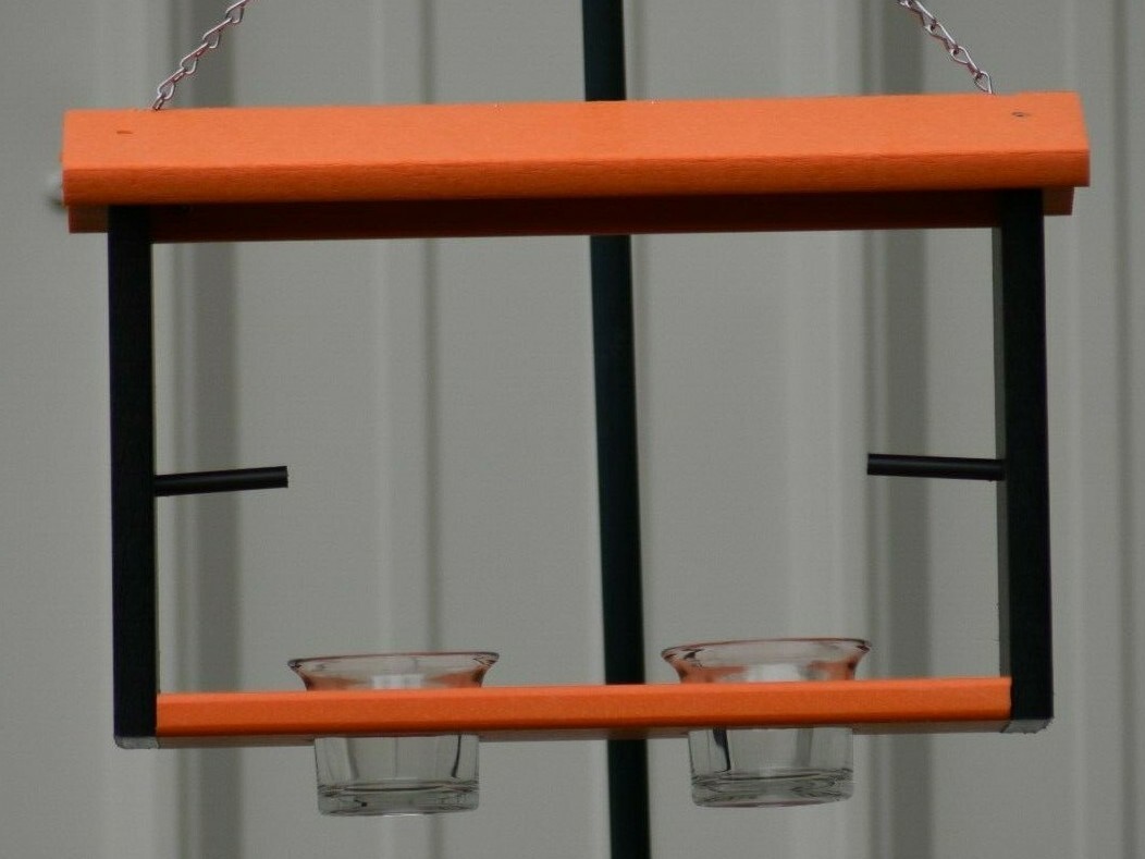 Poly Lumber Oriole Double Bird Feeder Nectar, Jelly and Orange Feeder gallery