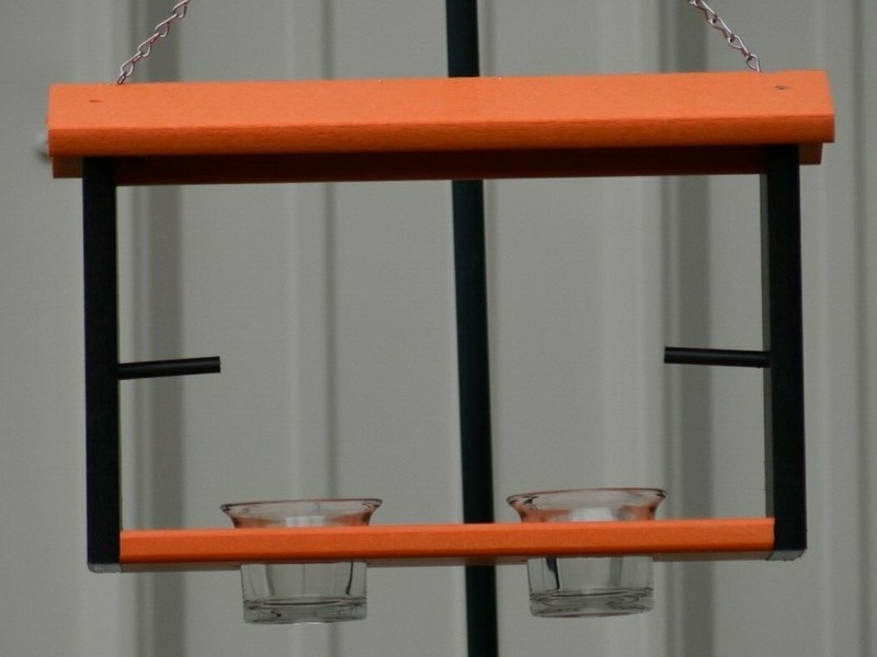Poly Lumber Oriole Double Bird Feeder Nectar, Jelly and Orange Feeder gallery