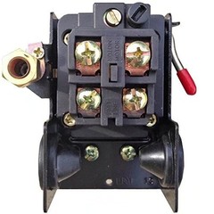 Air Compressor Pressure Switch Control 90-125 psi Single Port Heavy Black