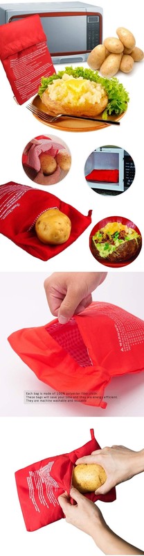 Reusable Microwave Potato Bag - Perfect Potatoes in 4 Minutes gallery