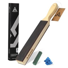 3-Pcs Premium Double Sided Paddle Leather Strop Knife Sharpening With Compound