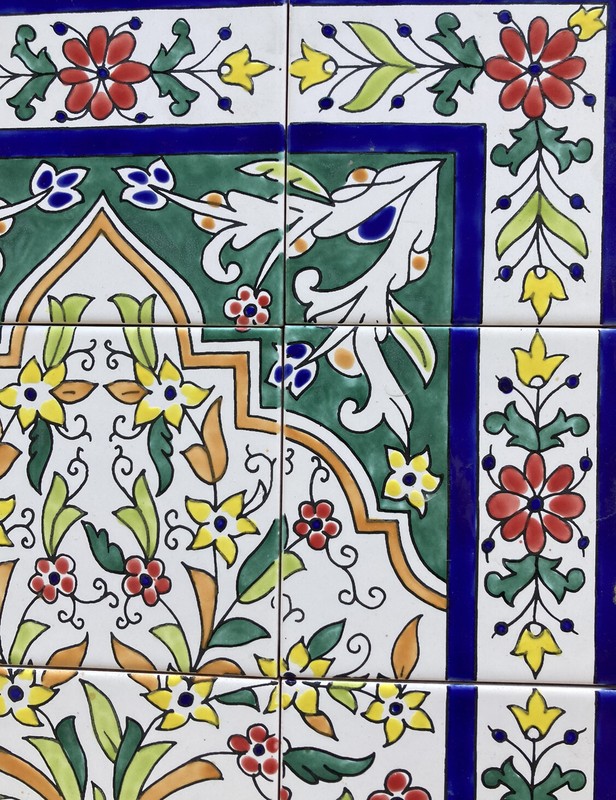 18" x 24" Ceramic Tile Mural Backsplash Art Wall Panel Hand Painted Vase Flowers gallery